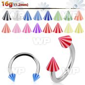 64w4wu surgical steel cbr horseshoe 1 2mm 3mm acrylic beach con belly piercing