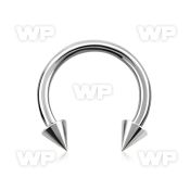 64w6uks surgical steel cbr horseshoe 1 2mm 2 5mm cones belly piercing