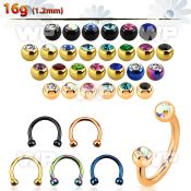 64wrc4ks ion plated 316l steel cbr horseshoe 1 2mm tiny 2 5mm jew ear lobe piercing