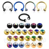 64wrk6 ion plated 316l steel micro bananas 1 2mm 3mm press fit belly piercing