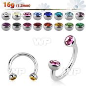 64wxc4z surgical steel cbr horseshoe 1 2mm 3mm press fit half eyebrow piercing