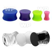 73mi solid acrylic double flare saddle plug ear lobe piercing