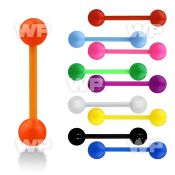 74437 flexible acrylic tongue bar 1 6mm 6mm solid colored acry tongue piercing