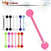 744hq flexible acrylic tongue bar 1 6mm acrylic 6mm uv ball tongue piercing