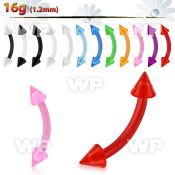 74uwq6u acrylic micro banana 1 2mm 3mm cones length 8mm 5 16 eyebrow piercing