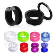 76dm external screw fit acrylic flesh tunnel ear lobe piercing