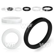 7a8 loose acrylic screw fit ring for acrylic plugs tunnels belly piercing
