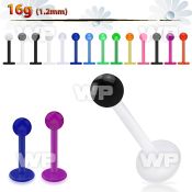 7b4wq4 flexible acrylic labret stud 1 2mm 3mm uv ball belly piercing