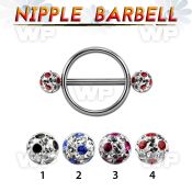 7daumws surgical steel round nipple shield316l steel barbell 1 6 nipple piercing