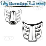 7oe0 surgical steel arrow part for industrial or nipple barbel belly piercing