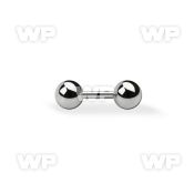 8m4s 316l steel fake cheater plug 2 ball shaped ends size 5mm ear lobe piercing