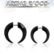 8m67a black areng wood fake cheater plug in pincher shape 1 2 ear lobe piercing