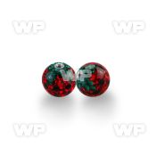 8mm ferido glued multi crystal ball in strawberry design
