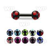 8mrjc40 ion plated 316l steel fake cheater plug 4mm multi jewel ear lobe piercing