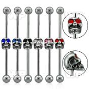 8u13x0 316l steel industrial barbell 1 6mm 5mm ballson both sid 