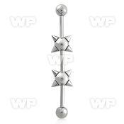 8u13xk 316l steel industrial barbell 1 6mm lower 5mm balls 