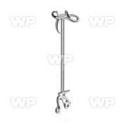 8u13xze surgical steel industrial barbell 1 6mm love wording helix piercing