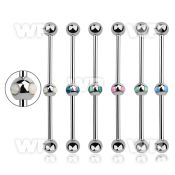 8u13xzk 316l steel industrial barbell 1 6mm 5mm ballson both sid helix piercing