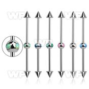 8u13xzz 316l steel industrial barbell 1 6mm 5mm ballson both sid helix piercing