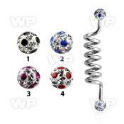 8u1das7 surgical steel industrial coil barbell 1 6mm 5mm multi 