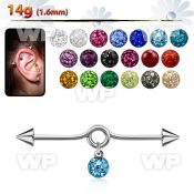 8u6u1y 316l steel industrial loop barbell 1 6mm 5mm cones dan