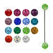 8uda03 surgical steel industrial barbell 1 2mm 4mm resin covere 