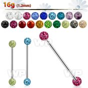 8uda03 surgical steel industrial barbell 1 2mm 4mm resin covere 