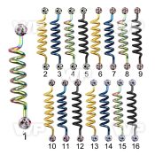 8ur1das7 ion plated 316l steel industrial coil barbell 1 6mm 5mm 