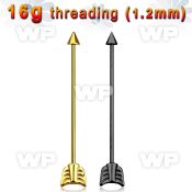 8ur37o ion plated surgical steel industrial barbell 1 2mm 4mm tragus piercing