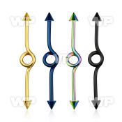 8ur46us ion plated surgical steel industrial loop barbell 1 6mm 