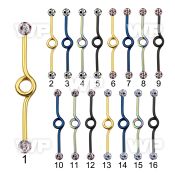 8ur4das7 ion plated 316l steel industrial loop barbell 1 6mm 5mm 