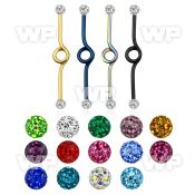 8ur4das ion plated 316l steel industrial loop barbell 1 6mm 5mm 