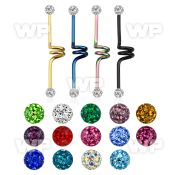 8ur6das ion plated 316l steel industrial twister barbell 1 6mm 