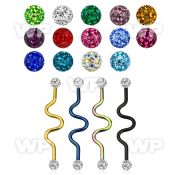 8ur7das ion plated surgical steel industrial zig zag barbell 1 6 ear piercing others