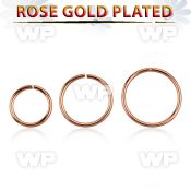 a33wbkp silver 925 seamless ring 0 8mm real rose gold plated eyebrow piercing