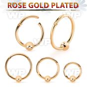 a33wixet4z rosegold finish silver hinged segment clicker 18g