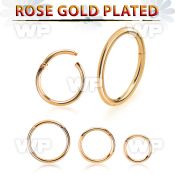 a33wixet rose gold finish silver hinged segment clicker 18g