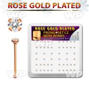 a3u4g46 box w silver 925 nose bone rose gold plated round 1 5m nose piercing