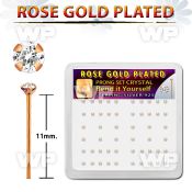 a3unmf6 box w silver 925 un bent nose stud rose gold plated rou nose piercing