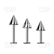 b46us3 surgical steel labret stud 1 2mm 5mm cone lower lip piercing