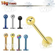 b4et4z surgical steel labret stud 1mm 3mm ball lower lip piercing