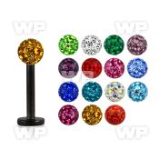 b4rda0 ion plated 316l steel labret stud 1 2mm 4mm ferido glued lower lip piercing