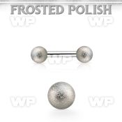 bbefo3 surgical steel eyebrow barbellw 2 3mm frosted steel ball