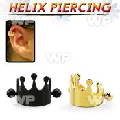 bbert65 anodized cartilage piercing crown w two 3mm balls