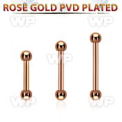 bbettb25 rose gold steel eyebrow barbell w 2 2.5mm balls