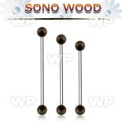 bbinsn5 organic industrial barbell w 5mm sono wood balls