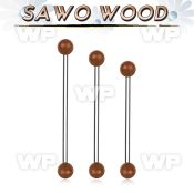bbinsw5 organic industrial barbell w 5mm sawo wood balls