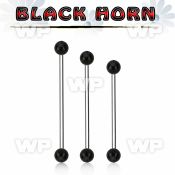 bbinwk5 organic industrial barbell w 5mm black horn balls