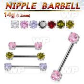 bbnp2z steel nipple barbell w 5mm forward facing prong set czs
