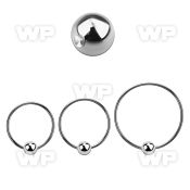 bcreb5l xxl 316l steel bcr, 16g w 5mm dimple ball